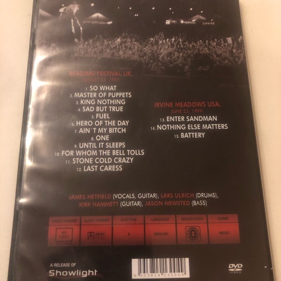Metallica: The Early Days (DVD, 2012) Reading Festival 1997, Irvine Meadows 1999 - Picture 5 of 9